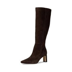 SAM EDELMAN Womens Sylvia Knee High Boots US 7.5 M Brown Suede Pointed Toe NIB